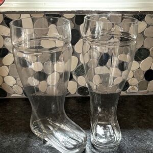 Glass Boot Mugs
